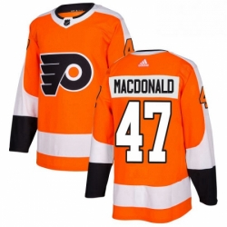 Mens Adidas Philadelphia Flyers 47 Andrew MacDonald Authentic Orange Home NHL Jersey 