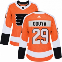 Womens Adidas Philadelphia Flyers 29 Johnny Oduya Premier Orange Home NHL Jersey 