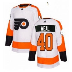 Womens Adidas Philadelphia Flyers 40 Jordan Weal Authentic White Away NHL Jersey 