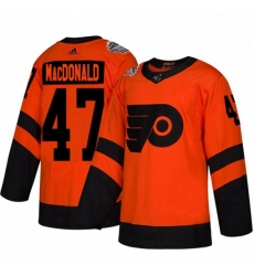 Womens Adidas Philadelphia Flyers 47 Andrew MacDonald Orange Authentic 2019 Stadium Series Stitched NHL Jersey 