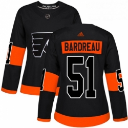 Womens Adidas Philadelphia Flyers 51 Cole Bardreau Premier Black Alternate NHL Jersey 