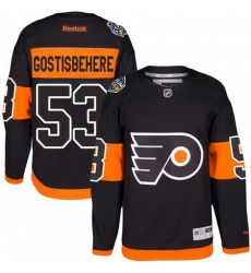 Flyers #53 Shayne Gostisbehere Black 2017 Stadium Series Stitched Youth NHL Jersey