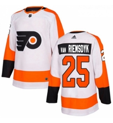 Youth Adidas Philadelphia Flyers 25 James Van Riemsdyk Authentic White Away NHL Jersey 