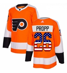 Youth Adidas Philadelphia Flyers 26 Brian Propp Authentic Orange USA Flag Fashion NHL Jersey 