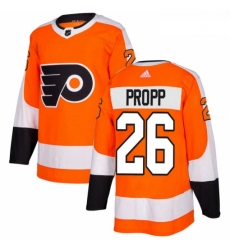 Youth Adidas Philadelphia Flyers 26 Brian Propp Premier Orange Home NHL Jersey 