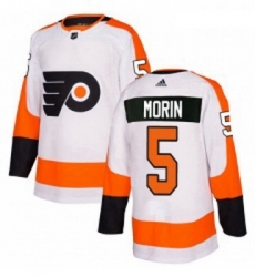 Youth Adidas Philadelphia Flyers 5 Samuel Morin Authentic White Away NHL Jersey 