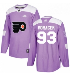 Youth Adidas Philadelphia Flyers 93 Jakub Voracek Authentic Purple Fights Cancer Practice NHL Jersey 