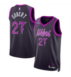 Men Minnesota Timberwolves 27 Rudy Gobert Purple 2025 26 City Edition Stitched Jersey Men Minnesota Timberwolves 27 Rudy Gobert Purple 2025 26 City Edition Stitched Jersey