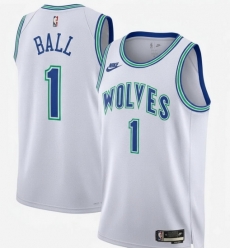 Men Minnesota Timberwolves LaMelo Ball #1 Home White Stitched NBA Jersey Men Minnesota Timberwolves LaMelo Ball #1 Home White Stitched NBA Jersey