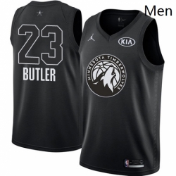 Mens Nike Jordan Minnesota Timberwolves 23 Jimmy Butler Swingman Black 2018 All Star Game NBA Jersey 