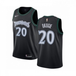 Mens Nike Minnesota Timberwolves 20 Josh Okogie Swingman Black Hardwood Classics Jersey 