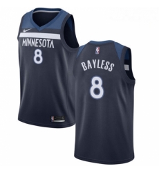 Mens Nike Minnesota Timberwolves 8 Jerryd Bayless Swingman Navy Blue NBA Jersey Icon Edition 