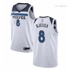 Mens Nike Minnesota Timberwolves 8 Nemanja Bjelica Authentic White NBA Jersey Association Edition 