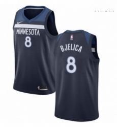 Mens Nike Minnesota Timberwolves 8 Nemanja Bjelica Swingman Navy Blue Road NBA Jersey Icon Edition 