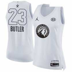 Womens Nike Jordan Minnesota Timberwolves 23 Jimmy Butler Swingman White 2018 All Star Game NBA Jersey 