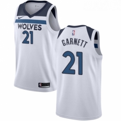 Womens Nike Minnesota Timberwolves 21 Kevin Garnett Authentic White NBA Jersey Association Edition