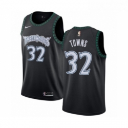 Womens Nike Minnesota Timberwolves 32 Karl Anthony Towns Swingman Black Hardwood Classics Jersey