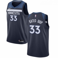 Womens Nike Minnesota Timberwolves 33 Keita Bates Diop Swingman Navy Blue NBA Jersey Icon Edition 