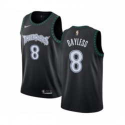 Womens Nike Minnesota Timberwolves 8 Jerryd Bayless Swingman Black Hardwood Classics Jersey 