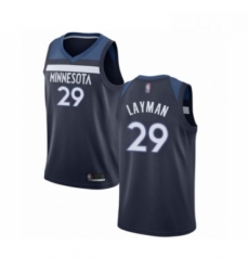 Youth Minnesota Timberwolves 29 Jake Layman Swingman Navy Blue Basketball Jersey Icon Edition 