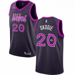 Youth Nike Minnesota Timberwolves 20 Josh Okogie Swingman Purple NBA Jersey City Edition 