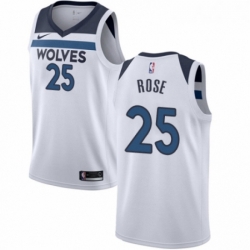 Youth Nike Minnesota Timberwolves 25 Derrick Rose Authentic White NBA Jersey Association Edition 