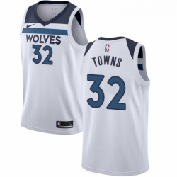 Youth Nike Minnesota Timberwolves 32 Karl Anthony Towns Swingman White NBA Jersey Association Edition