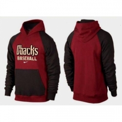 MLB Men Nike Arizona Diamondbacks Pullover Hoodie RedBrown