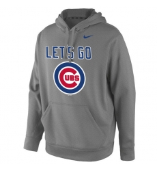 Men Chicago Cubs Grey Men Pullover Hoodie4