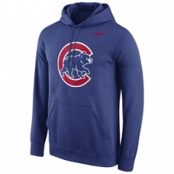 Men MLB Chicago Cubs Nike Logo Performance Pullover Hoodie Royal