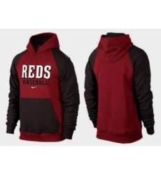 MLB Men Nike Cincinnati Reds Pullover Hoodie RedBrown