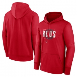 Men Cincinnati Reds Red Pregame Performance Pullover Hoodie