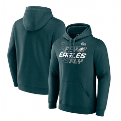 Men Philadelphia Eagles Midnight Green 2022 NFC Champions Team Slogan Pullover Hoodie