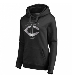 MLB Minnesota Twins Women Platinum Collection Pullover Hoodie Black