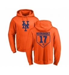 Men MLB Nike New York Mets 17 Keith Hernandez Orange RBI Pullover Hoodie