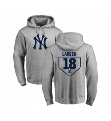 Men MLB Nike New York Yankees 18 Don Larsen Gray RBI Pullover Hoodie