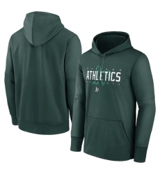 Men Oakland Athletics Green Pregame Performance Pullover HoodieS