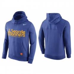 MLB Men Seattle Mariners Nike Blue Hybrid Hoodie