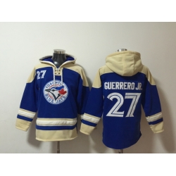 Men's Nike Toronto Blue Jays #27 Vladimir Guerrero Jr. Blue Stitched Baseball Hoodie