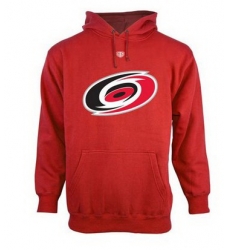 Men Carolina Hurricanes Old Time Hockey Big Logo with Crest Pullover Hoodie Red