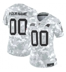 Women Carolina Panthers Active Player Custom 2024 F U S E Arctic Camo Salute To Service Limited Stitched Football Jersey