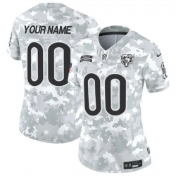 Women Chicago Bears Active Player Custom 2024 F U S E Arctic Camo Salute To Service Limited Stitched Football Jersey