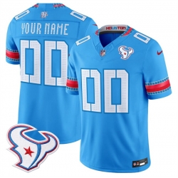Men Houston Texans Active Player Custom Blue 2026 F U S E   HOUSTON US  Rivalries Collection Limited Stitched Football Jersey