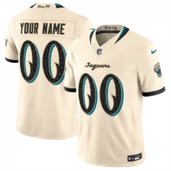 Men Jacksonville Jaguars Active Player Custom Cream 2026 F U S E  Rivalries Collection Limited Stitched Football Jersey