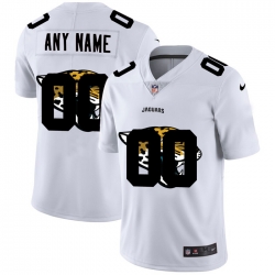 Men Women Youth Toddler Jacksonville Jaguars Custom White Men Nike Team Logo Dual Overlap Limited NFL Jersey