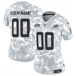 Women Miami Dolphins Active Player Custom 2024 F U S E Arctic Camo Salute To Service Limited Stitched Football Jersey