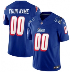 New England Patriots Blue Custom Limited Stitched Football Jersey