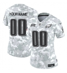 Women Philadelphia Eagles Active Player Custom 2024 F U S E Arctic Camo Salute To Service Limited Stitched Jersey