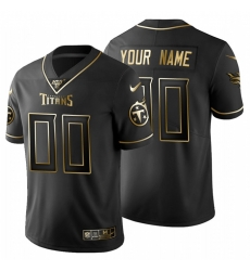 Men Women Youth Toddler Tennessee Titans Custom Men Nike Black Golden Limited NFL 100 Jersey