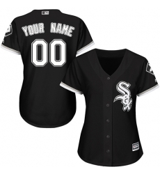 Men Women Youth All Size Chicago White Sox Majestic Black Home Cool Base Custom Jersey